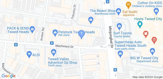 Map to Tweed College of Martial Arts